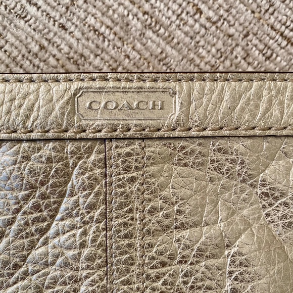 Coach Shimmery Gold Metallic Wristlet - EUC, Perfect for the holidays! - Picture 7 of 7
